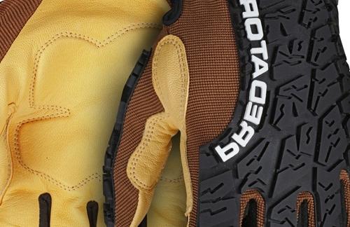 Impact Resistant Back on Leather Gloves